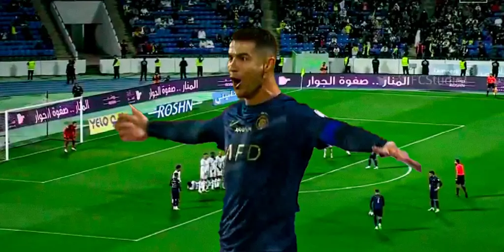 Goles Tiro Libre de Cristiano Ronaldo HOY en el Abha vs Al Nassr