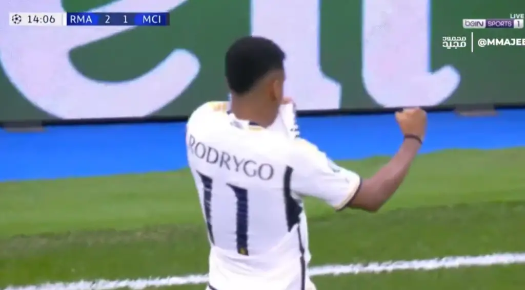 Gol de Rodrygo en el Real Madrid vs Manchester City