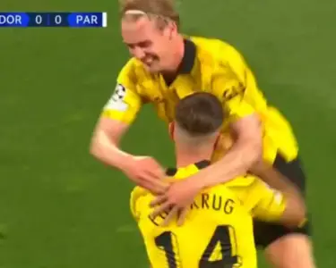 Gol de Niclas Fullkrug en el Borussia Dortmund vs PSG