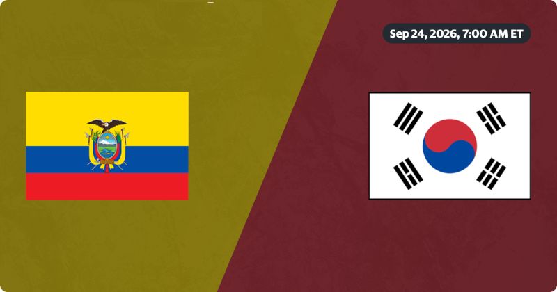 Corea del Sur vs Ecuador